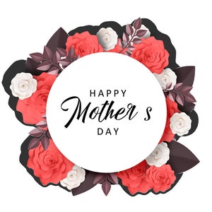 Three Mother's Day Designs Clipart Graphics, Love Mom Happy Mothers Day PNG and JPEG Instant Downloads image 2