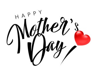 Happy Mother's Day Clipart | Love Mom | PNG and JPEG Instant Downloads