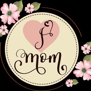 Three Mother's Day Designs Clipart Graphics, Love Mom Happy Mothers Day PNG and JPEG Instant Downloads image 3