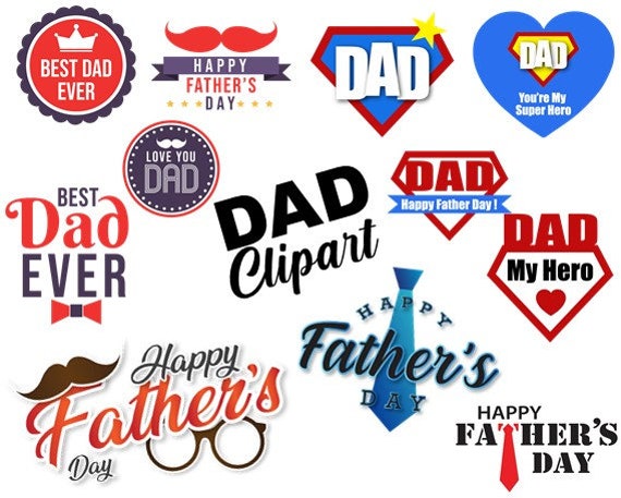 Fathers Day Clipart, Dad Clip Art, Best Dad, LOTS of Images, Digital Download