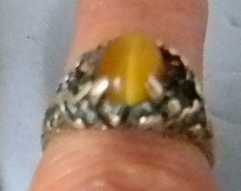 Vintage Sterling Tiger Eye Ring