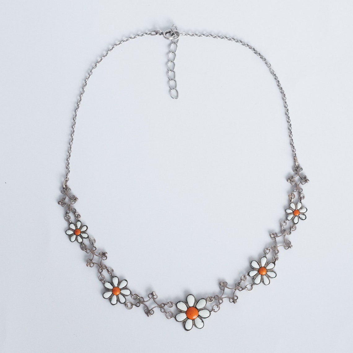 Chamomile vintage necklace summer choker necklace of | Etsy