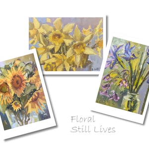 Conjunto de cartões de felicitações florais
