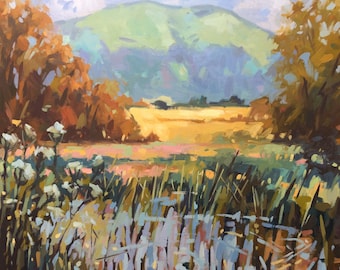 The Blorenge and Castle Meadows, Abergavenny,  limited edition giclee print. Edition of 100