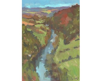 River Wye from Yat Rock. 7'' x 5'' Art Greetings Card. Quality printed card, blank inside.