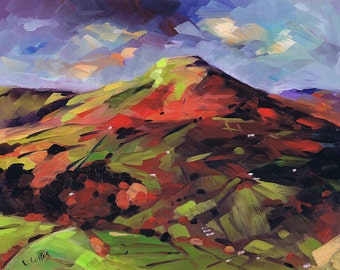 The Sugarloaf, The Black Mountains. 7'' x 5'' Art Greetings Card. Quality printed card, blank inside.