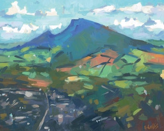 The Skirrid and Abergavenny.  Limited edition giclee print. Edition of 100