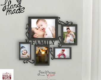 Family Collage Picture Frame | Personalized photo frame, Family photo collage, Photo collage frame, Custom collage, Name Sign