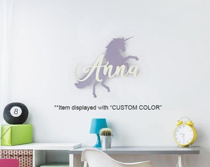 Custom Name Sign, Dancing Unicorn, Personalized Name Sign, Kids Room Decor,  Personalized Wood Name Sign, Childrens Name sign