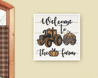 Custom Personalized Shiplap Welcome Sign | The Farm Rustic Farmhouse