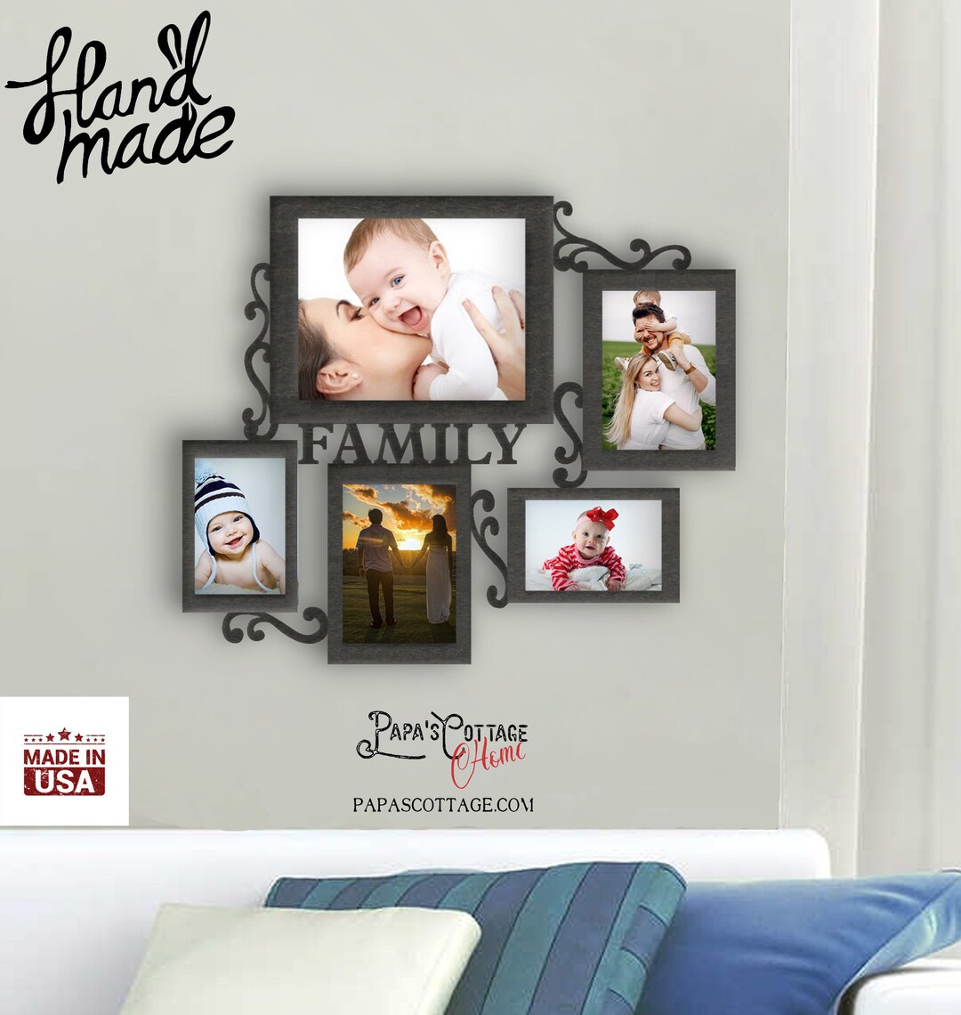 Family Collage Picture Frame Personalized Photo Frame, Family Photo