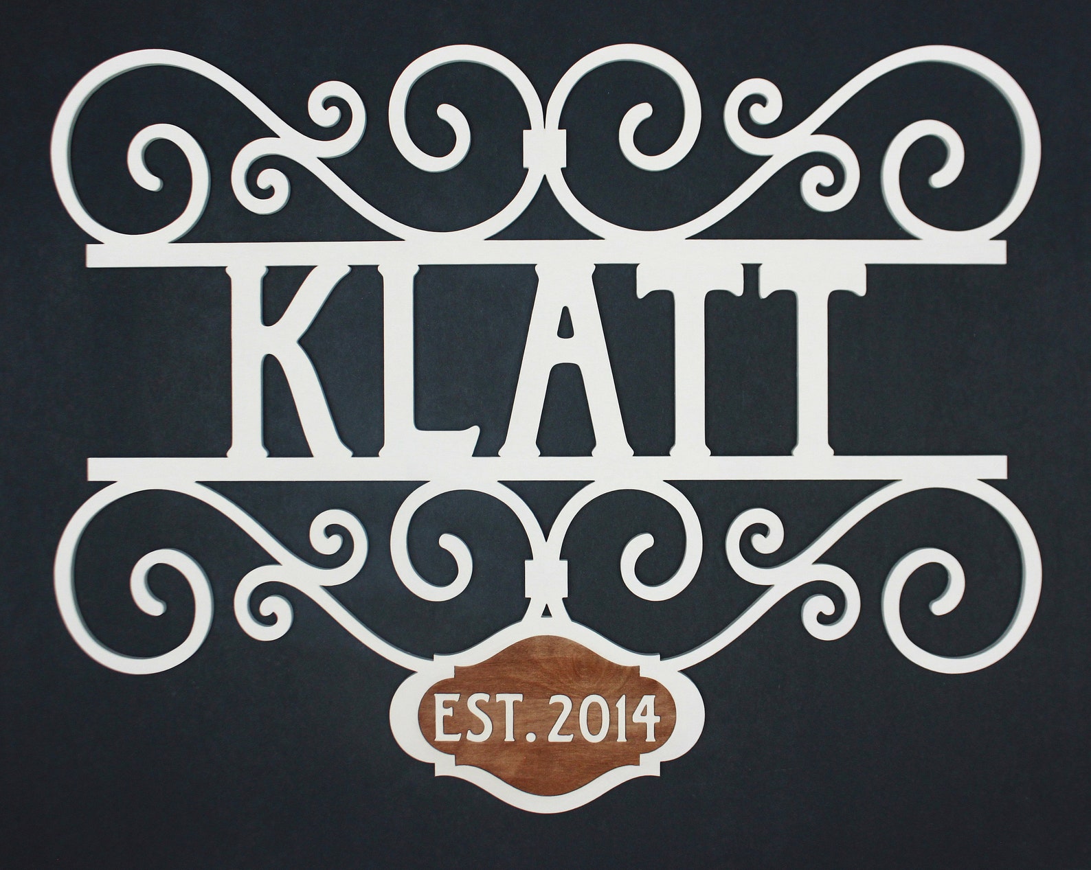 Personalized Wrought Iron Faux Look Custom Name Sign 3 Etsy