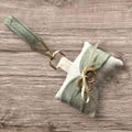 Ring pillow dog wedding pistachio velvet with linen - cute wedding decoration for dogs at the wedding ceremony product logo