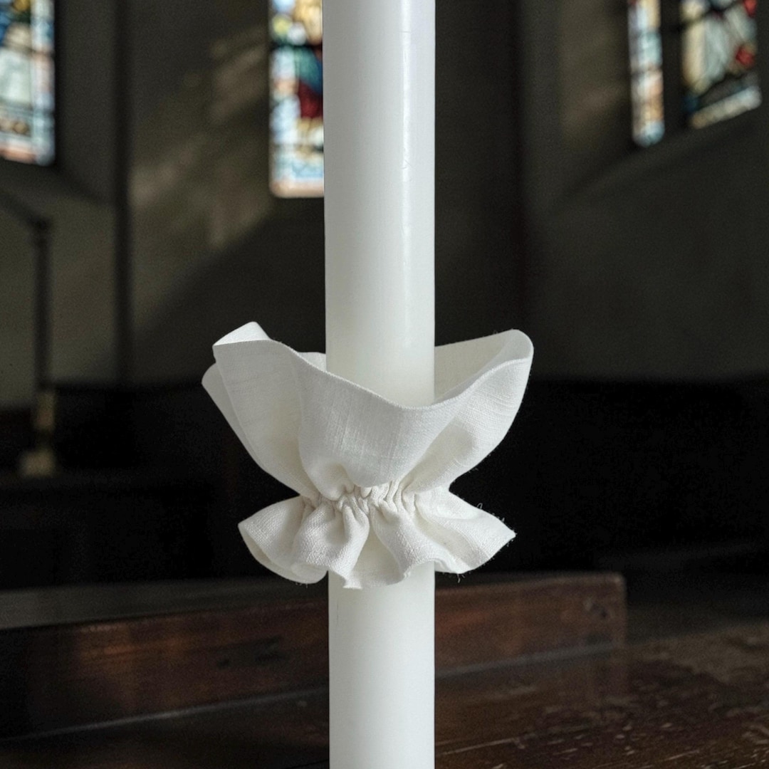 Linen Communion Candle Drip Protector - Etsy Australia
