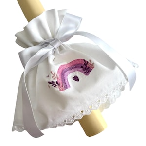 Communion candle cloth for communion candle – Festive decoration for the special day. Traditional design