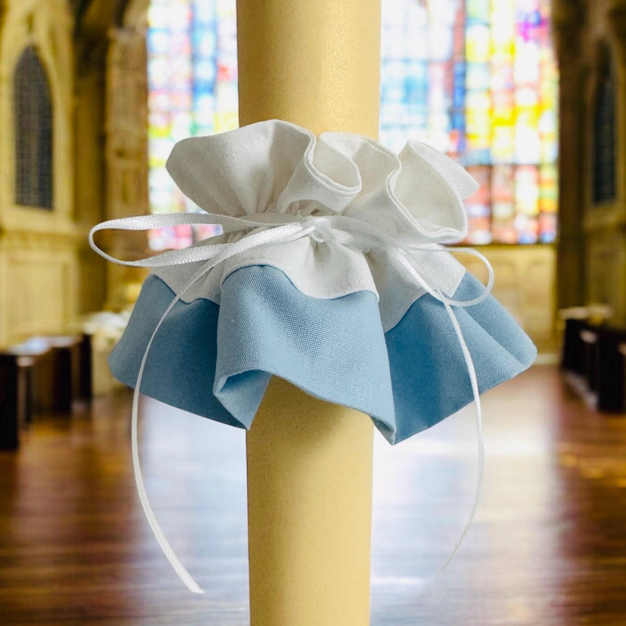 Drip Protection Communion Candle Light Blue White - Etsy