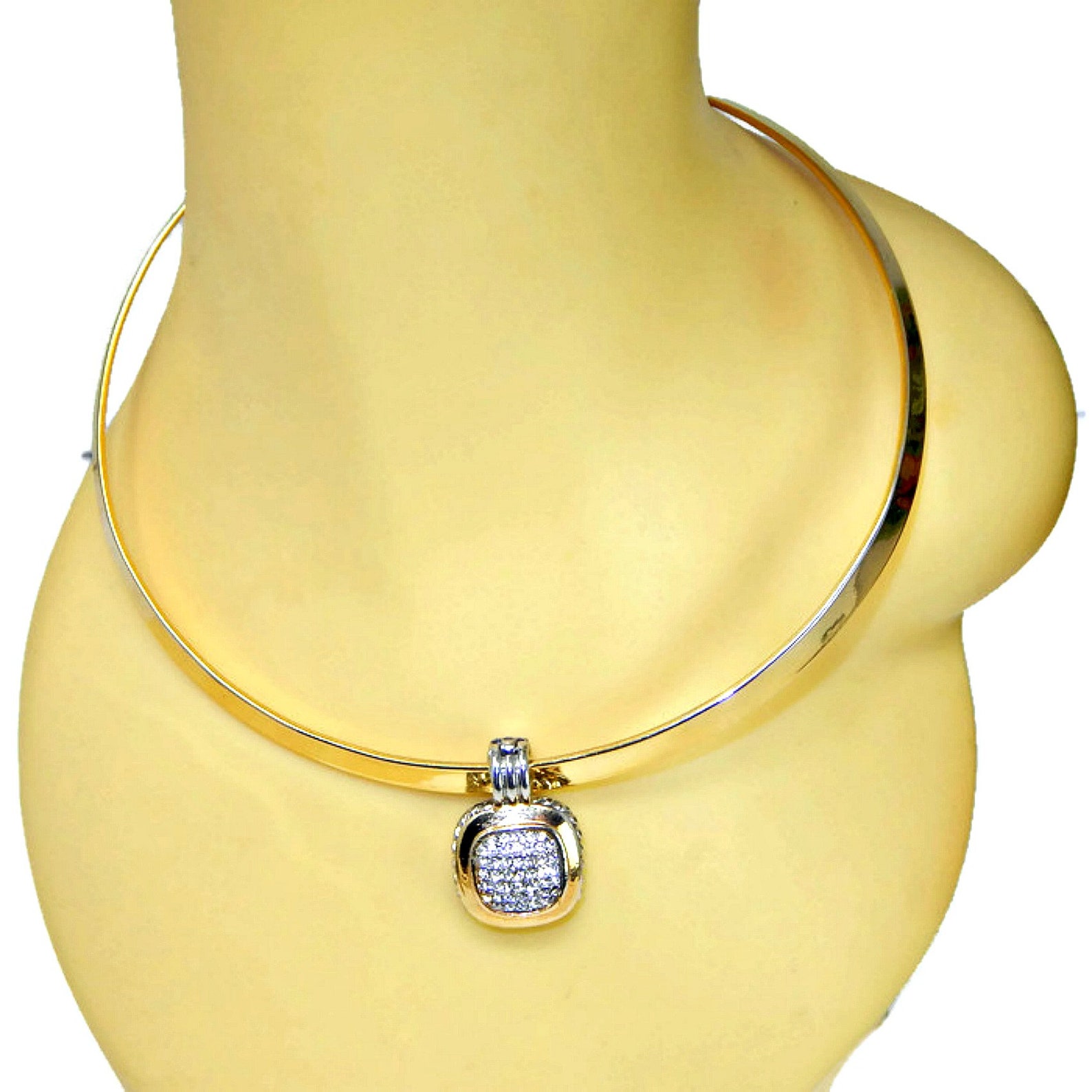Rhinestone Enhancer Pendant Necklace Wide Bail Enhancer on Etsy