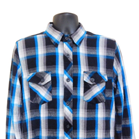 Ocean Pacific Plaid Button Down Flannel Shirt Men… - image 1