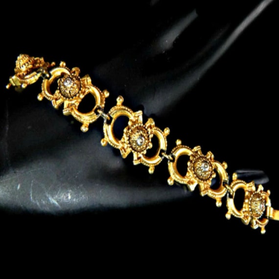 Designer Florenza Gold Plated Bracelet with  Deep… - image 3
