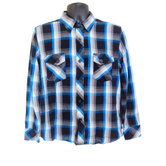 Ocean Pacific Plaid Button Down Flannel Shirt Men… - image 2