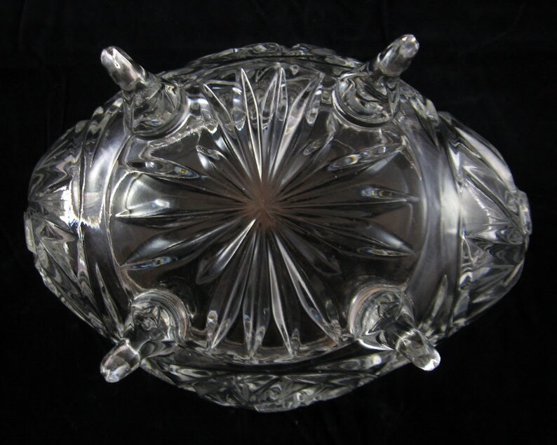 Vintage Lead Crystal Footed Candy Dish Germany | Etsy