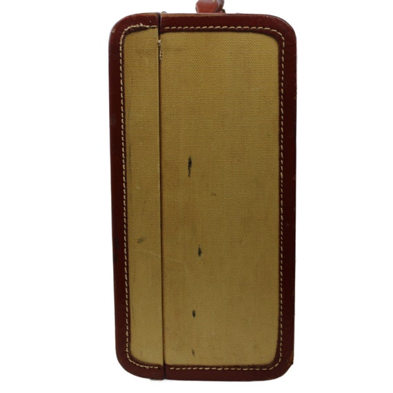 Towne Tweed Suitcase Hard Shell Luggage Leather T… - image 5