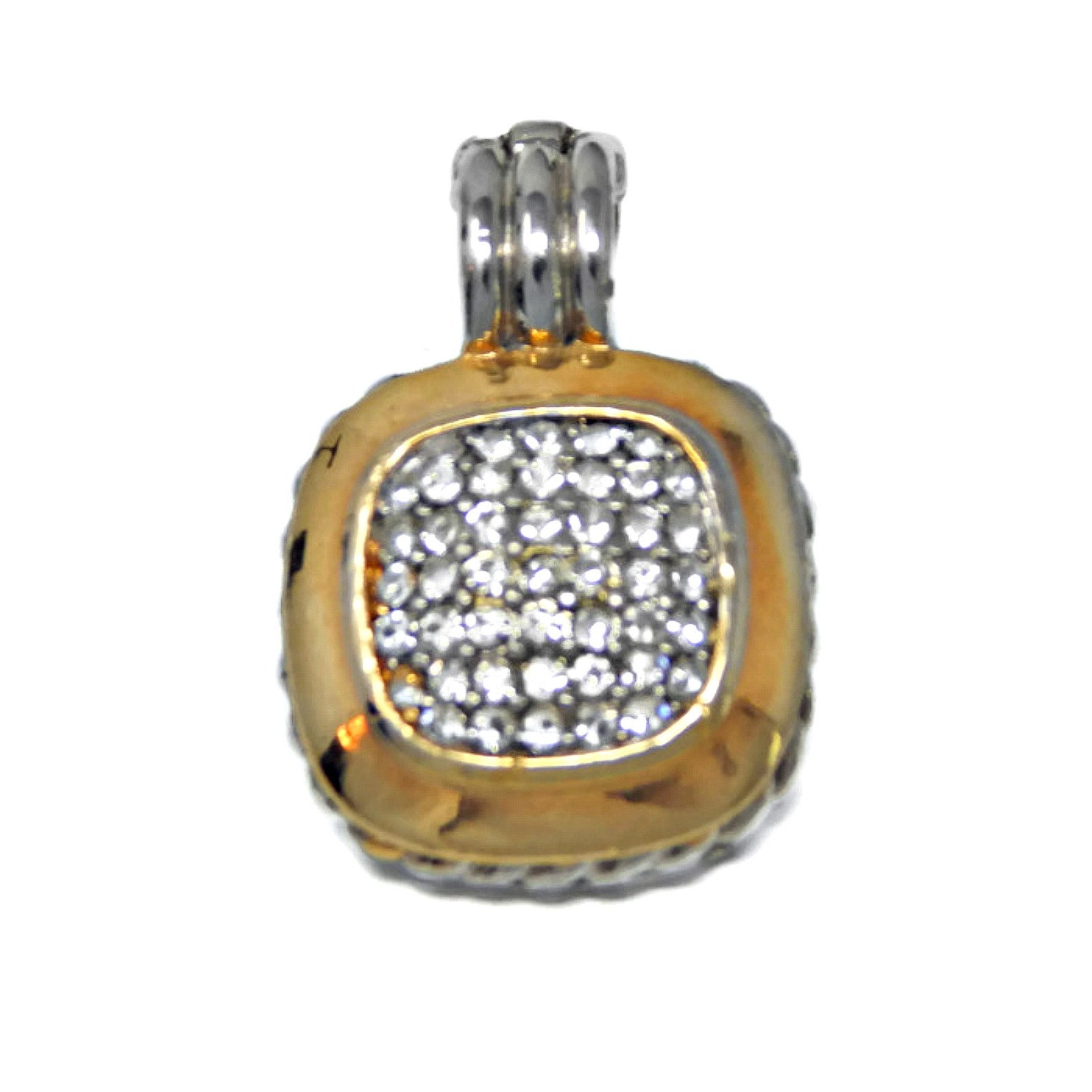 Rhinestone Enhancer Pendant Necklace Wide Bail Enhancer on Etsy