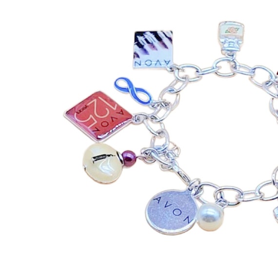 Avon 125 Year Anniversary Charm Bracelet Silver T… - image 1
