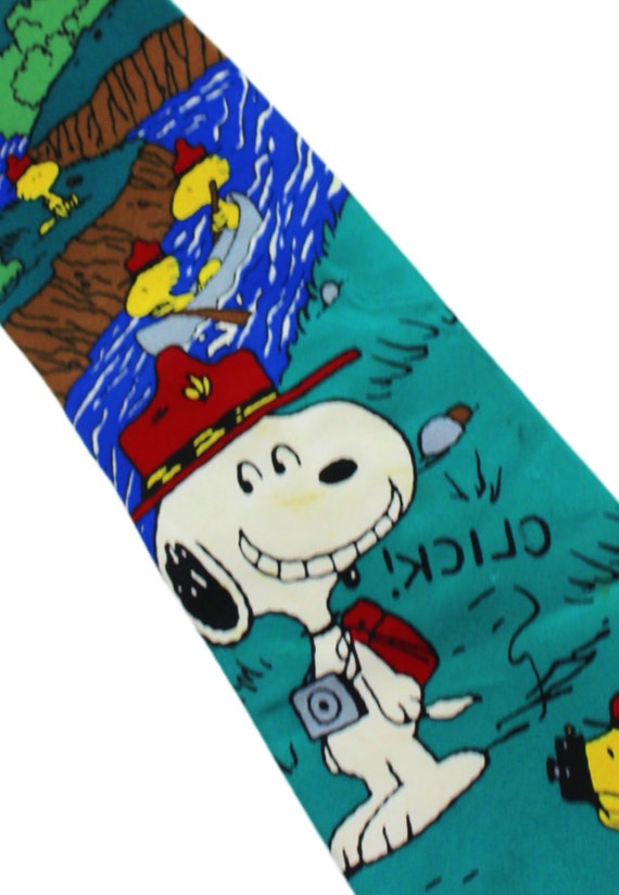 Peanuts Silk Tie Snoopy and Woodstock Another Phot