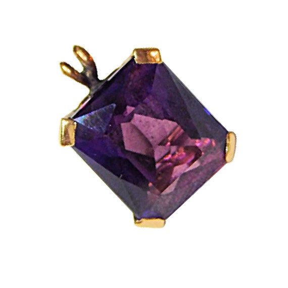 Five Carat Emerald Cut Purple Amethyst  Gemstone P