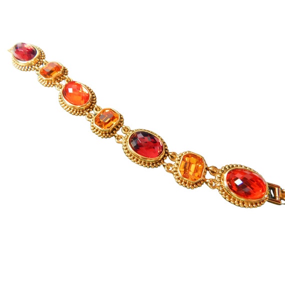 Joan Rivers Bracelet Large Faceted Cabochons Link… - image 3