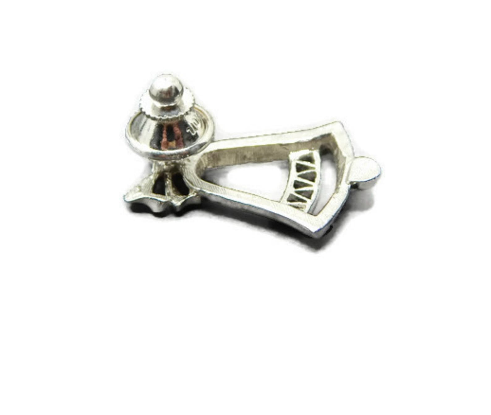 Silver Bell Tack Pin Cut Out Christmas Bell Lapel Pin in Etsy