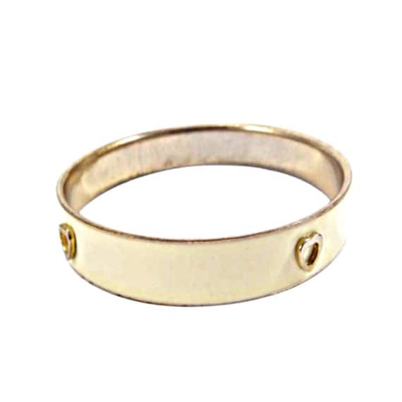 Cream Enamel Bangle Bracelet with Raised Gold Ton… - image 2