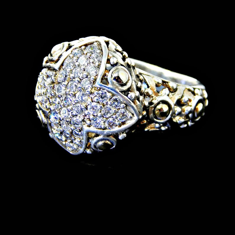 925 Sterling Silver Blue Enamel Flower with Cubic Zirconia Enhancer Pendant