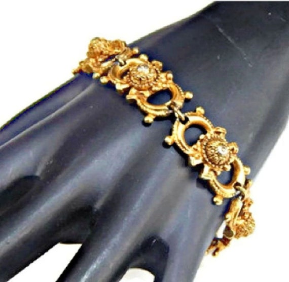 Designer Florenza Gold Plated Bracelet with  Deep… - image 2