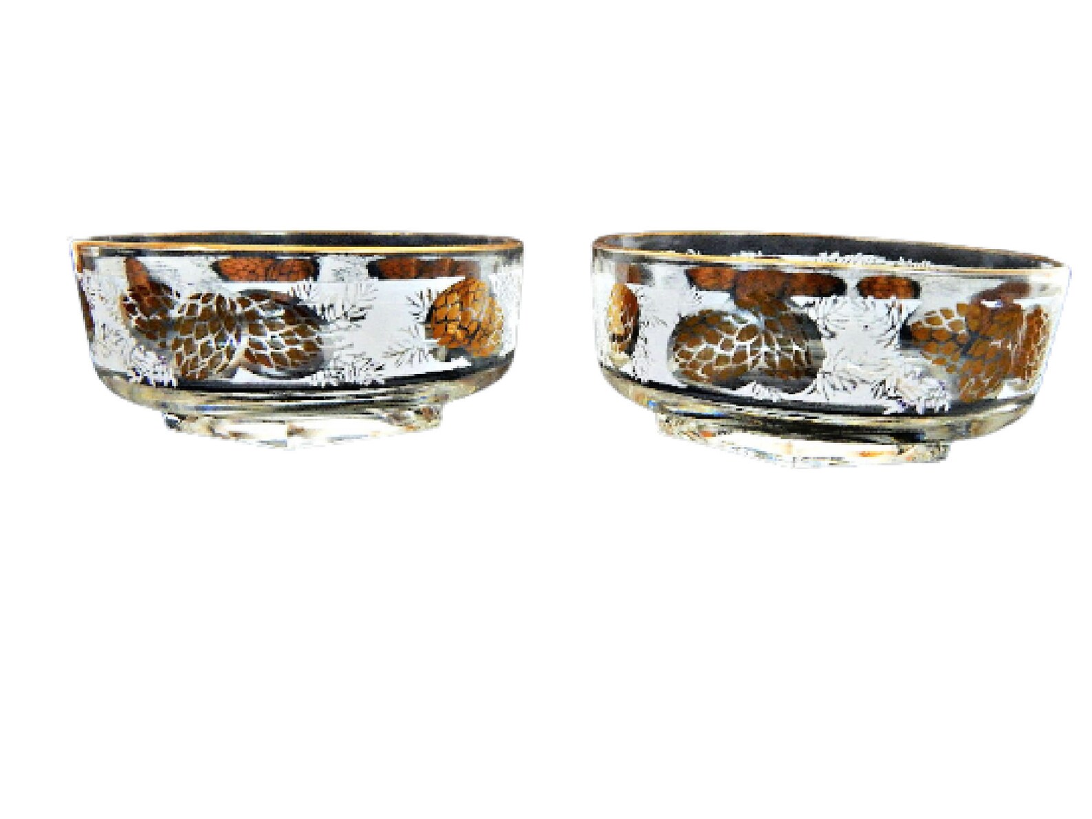 Snack Bowls Glass Bowls Holiday Nut Bowls Set of Two Etsy