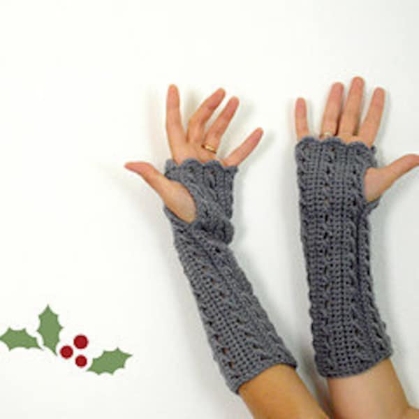 HÄKELMUSTER Tabitha fingerlose Handschuhe – einfache Anleitung für Damenhandschuhe