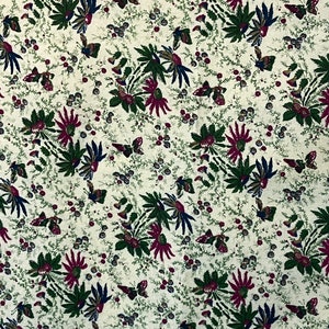 Charming piece of 1940s brushed cotton printed French fabric