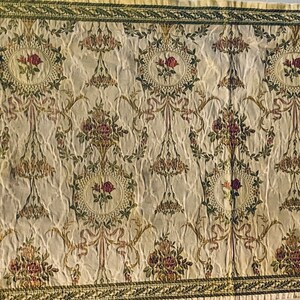 Stunning French nineteenth century silk table runner