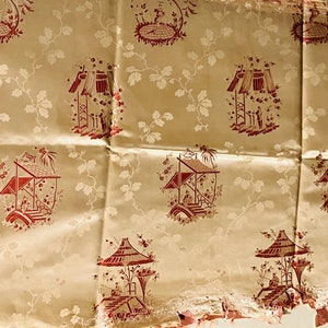 Fabulous jacquard chinoiserie  French fabric circa 1920s (?)