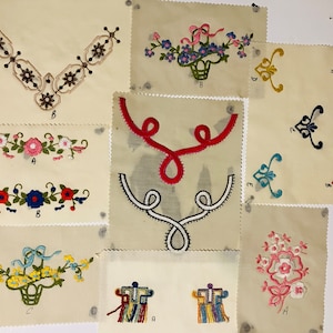 Lovely collection of eight 1960 embroideries