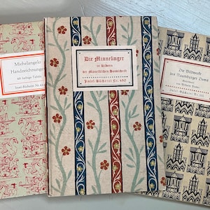 Collection of three lovely German 1950s and 1960S  insel bücherei books