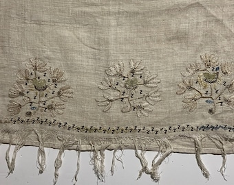 Belle serviette ottomane brodée du XIXe siècle