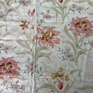 Beautiful French Art Nouveau style floral printed fabric circa 1910
