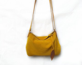 Color : Yellow, Size : L Embroidered Shoulder Bag Simple Suede Zipper Handbag Large-Capacity Leisure Bag Color : Yellow, Size : L Embroidered Shoulder Bag Simple Suede Zipper Handbag Large-Capacity Leisure Bag