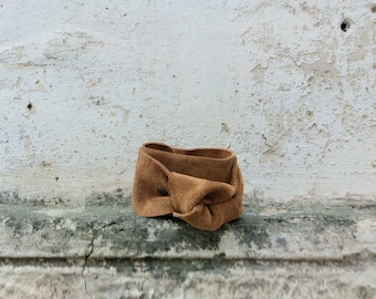 Handmade suede knot bracelet