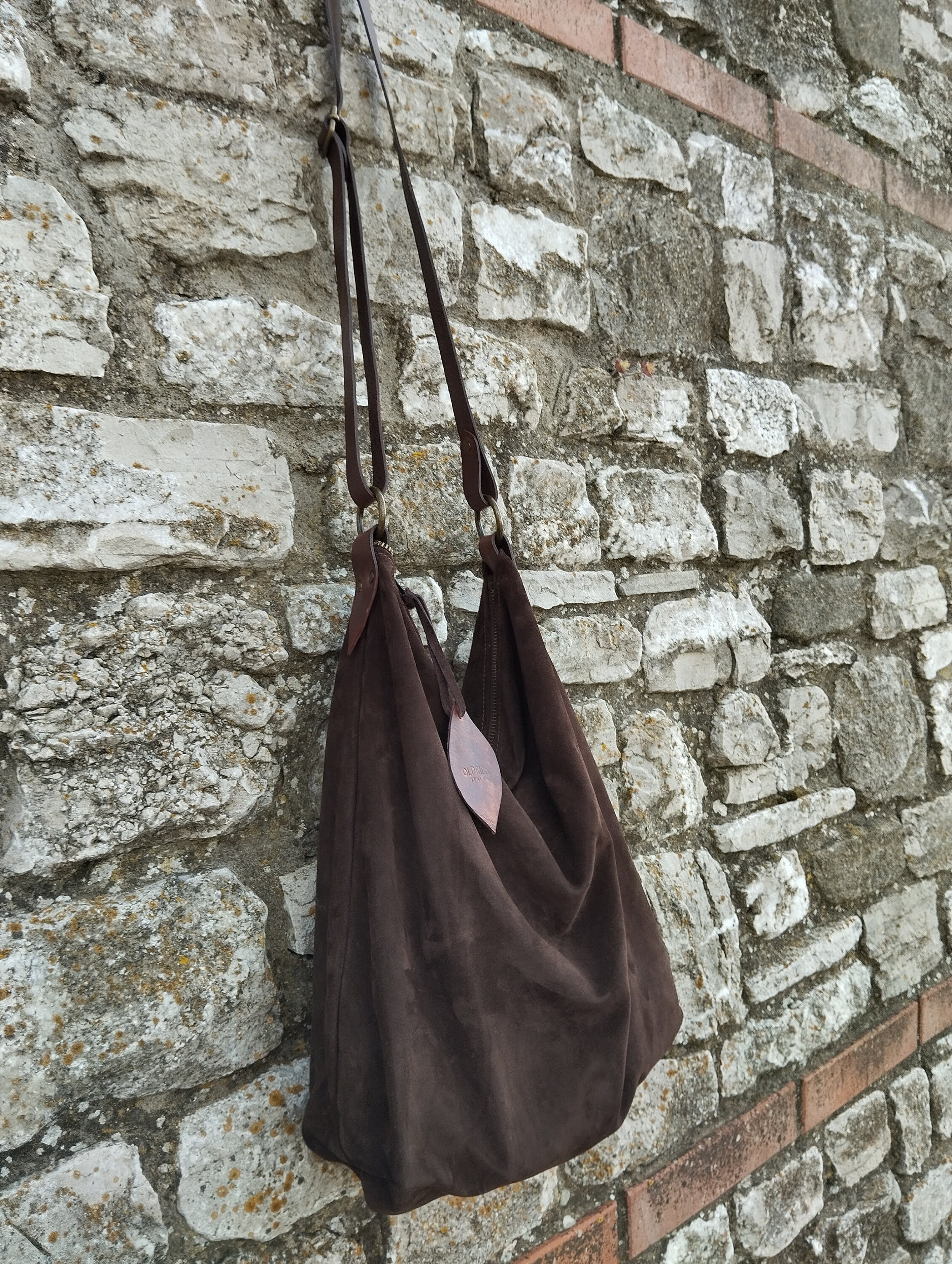 OVHEE【送料込】Flume Suede Hobo Bag DARK BROWN Designer fashion, Seoul-fully created | W Concept