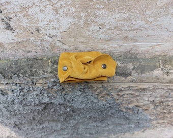 Handmade suede knot bracelet