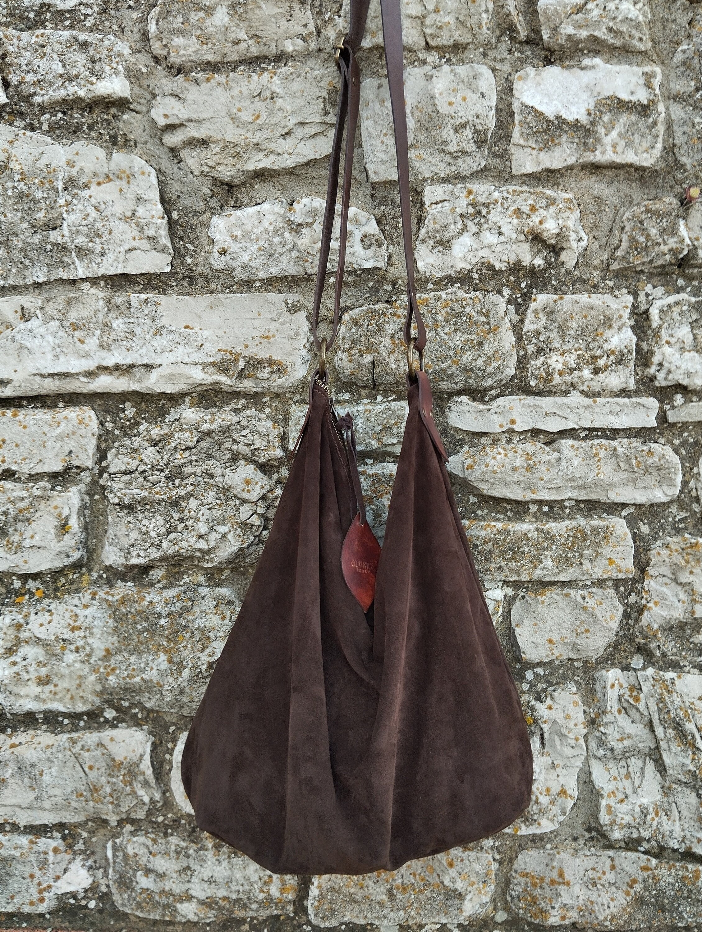 Handmade Brown Suede Hobo Bag - Etsy