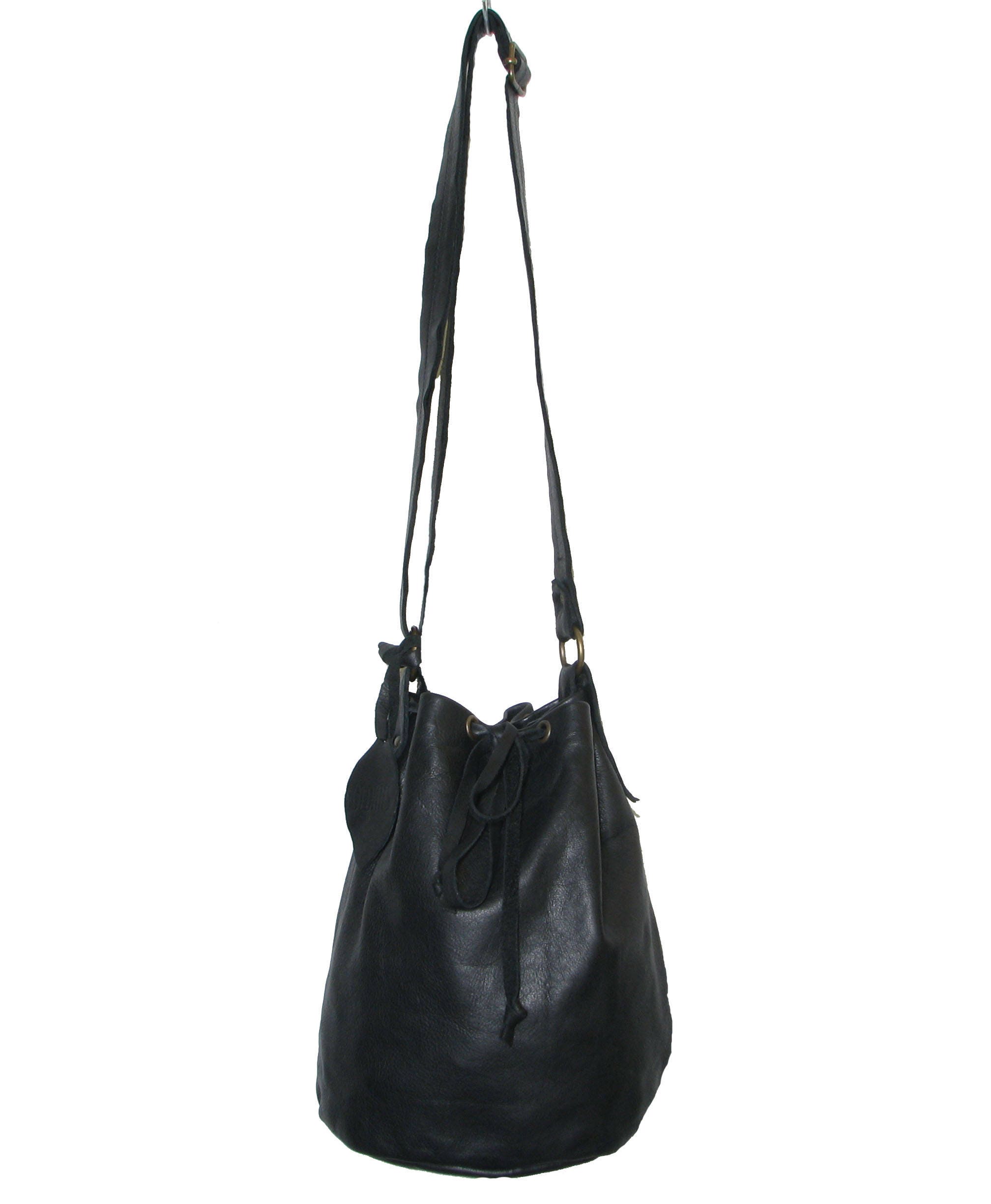 ブラックレザーバケットバッグ ブラックレザーバケットバッグ - Etsy 日本